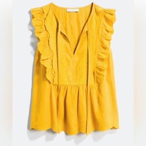 Current Air Claude Embroidered Top